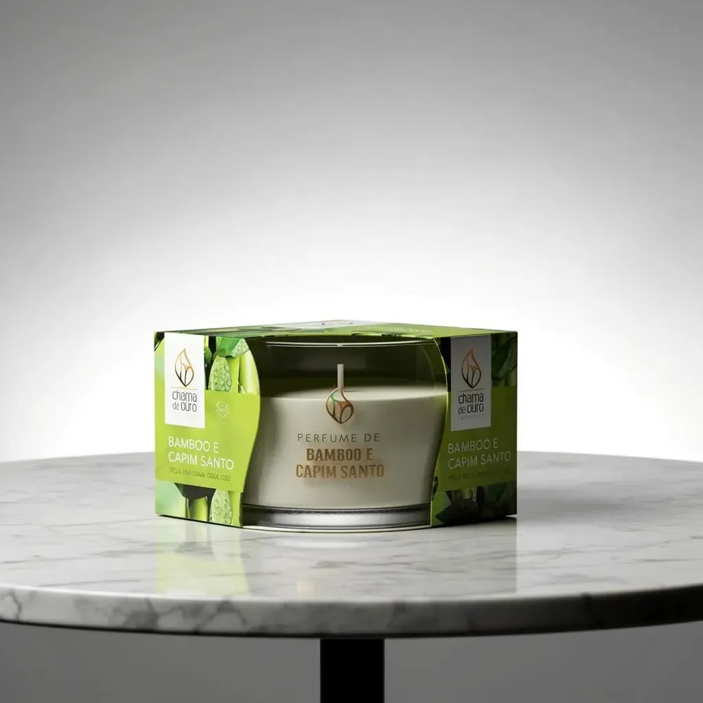 Vela Aromática Bamboo e Capim Santo 70g | O Invisível