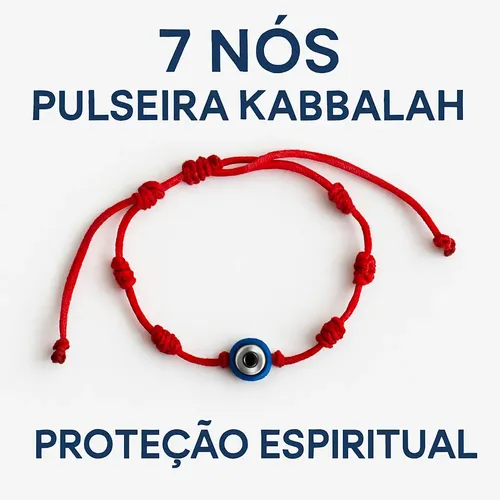 Kit com duas pulseiras 7 nós e olho grego